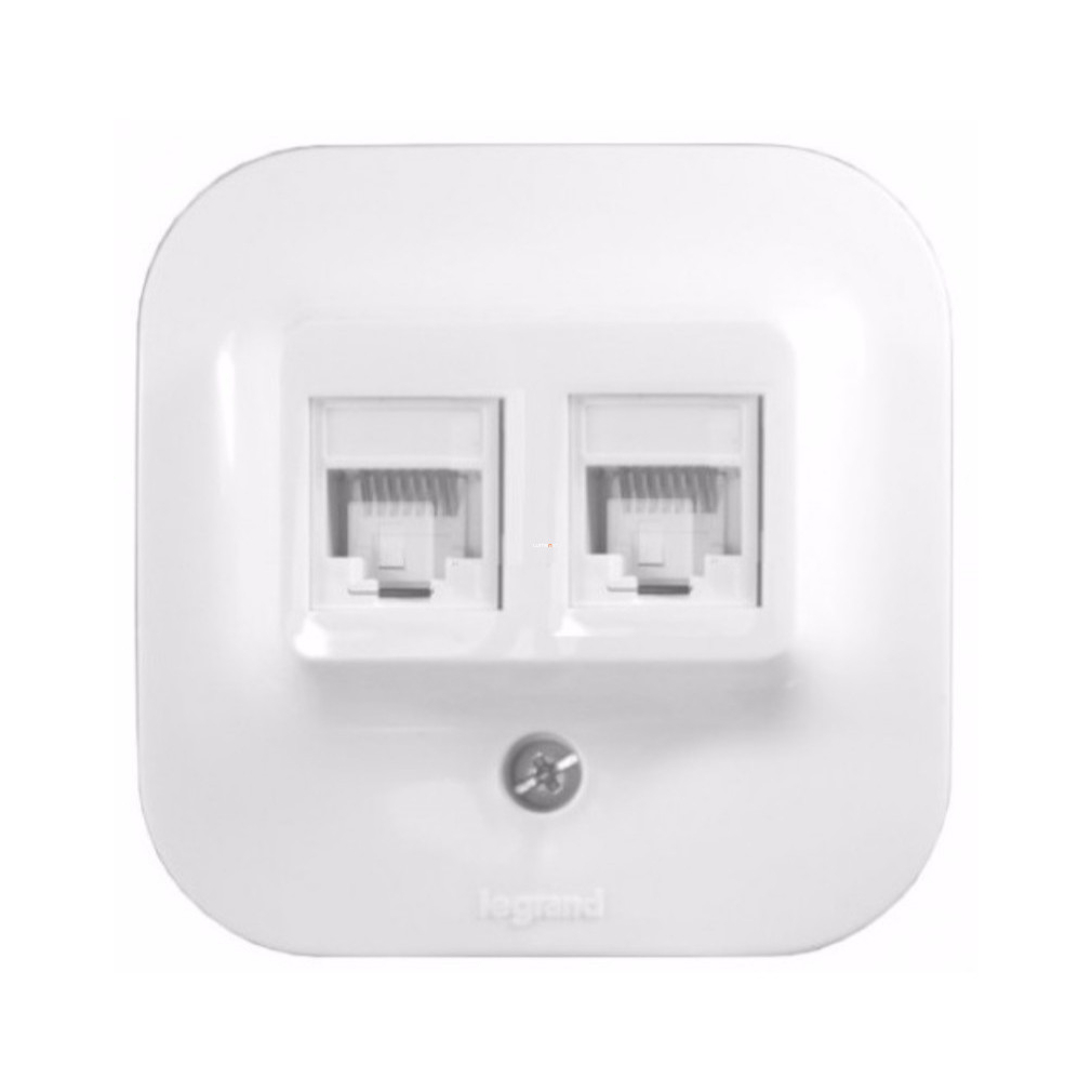 Legrand Forix 2xRJ45 UTP Cat5e informatikai csatlakozóaljzat IP20 falon kívüli fehér(782428)