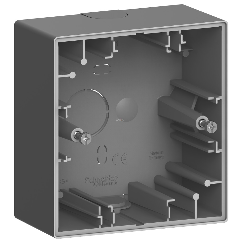 Schneider Merten egyes kiemelődoboz, acél (System Design)