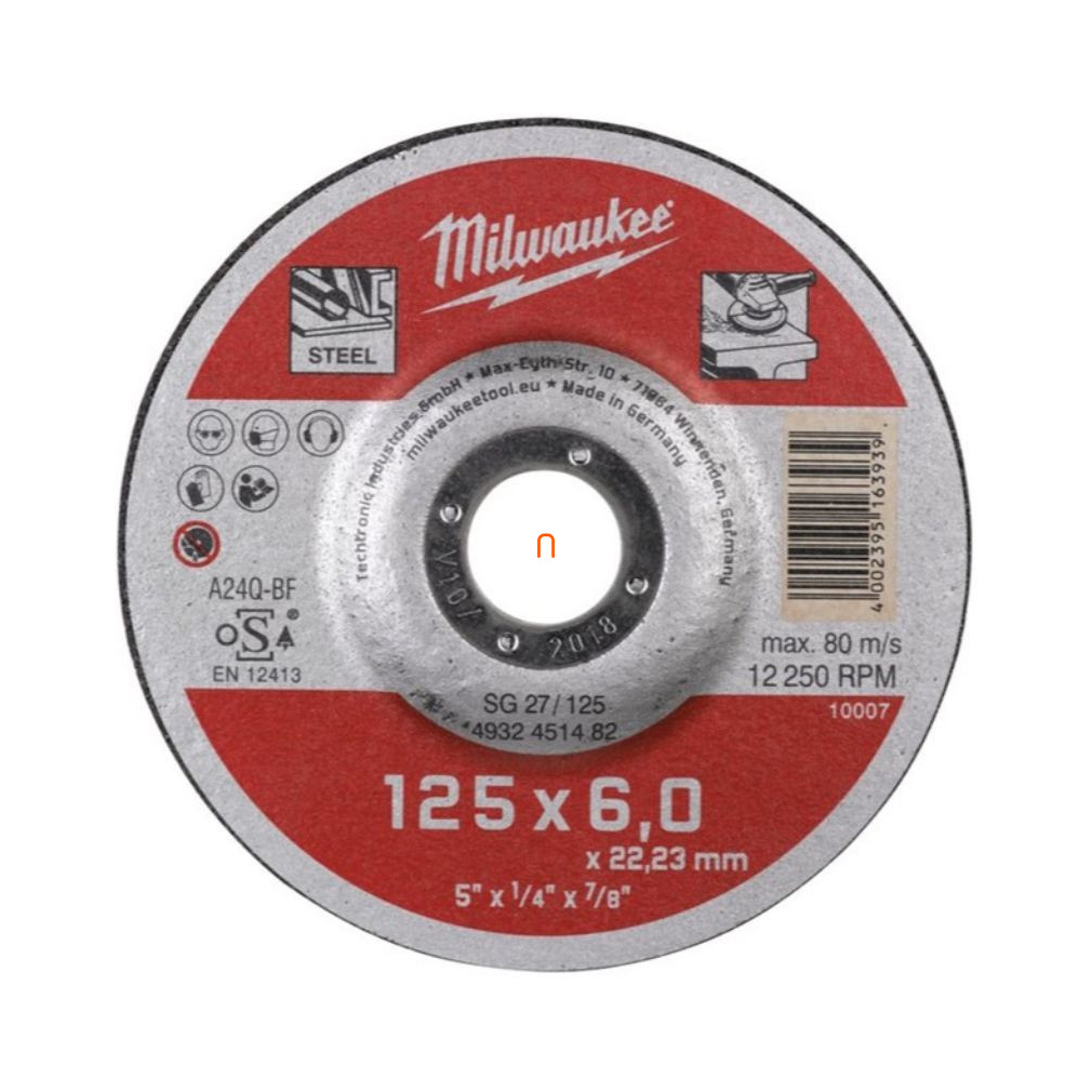 Milwaukee csiszolókorong fémhez WSG27 125x6mm (4932451482)