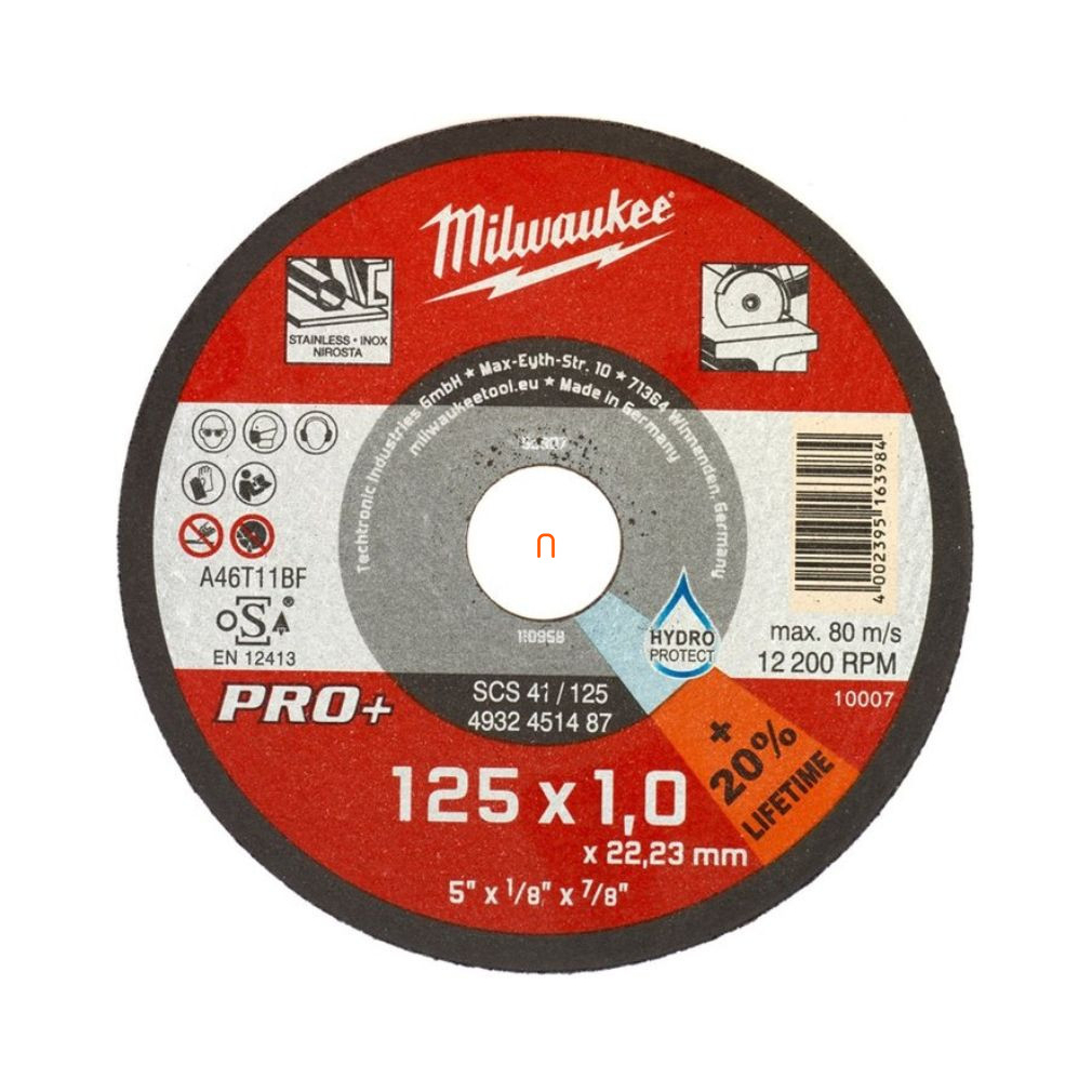 Milwaukee vágókorong fémhez 125x1 SC41 PRO+ (4932451487)