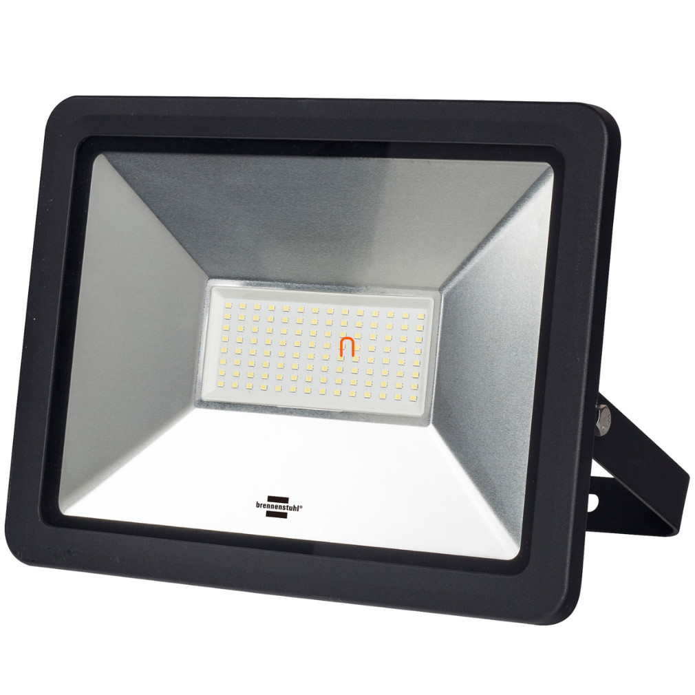 Kültéri LED reflektor,80W, 6700 lm, IP65, fekete, csatlakozóblokkal