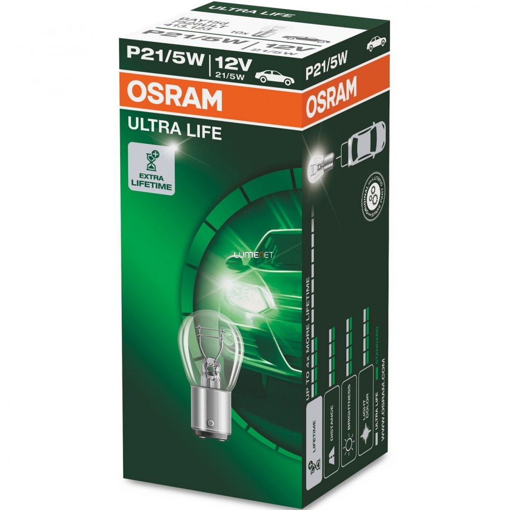 Osram Ultra Life 7528ULT P21/5W BAY15d jelzőizzó 10db/csomag