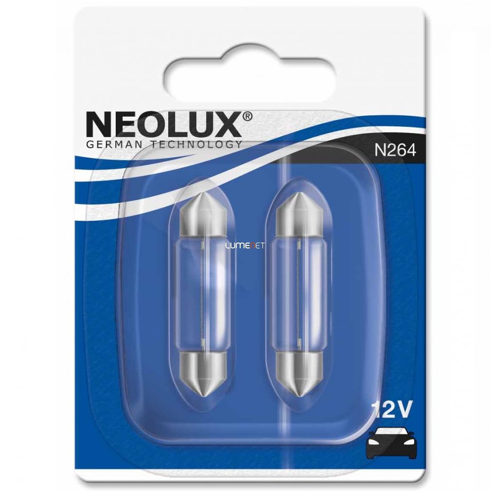 Neolux Standard N264 C10W 12V szofita 41mm 2db/bliszter