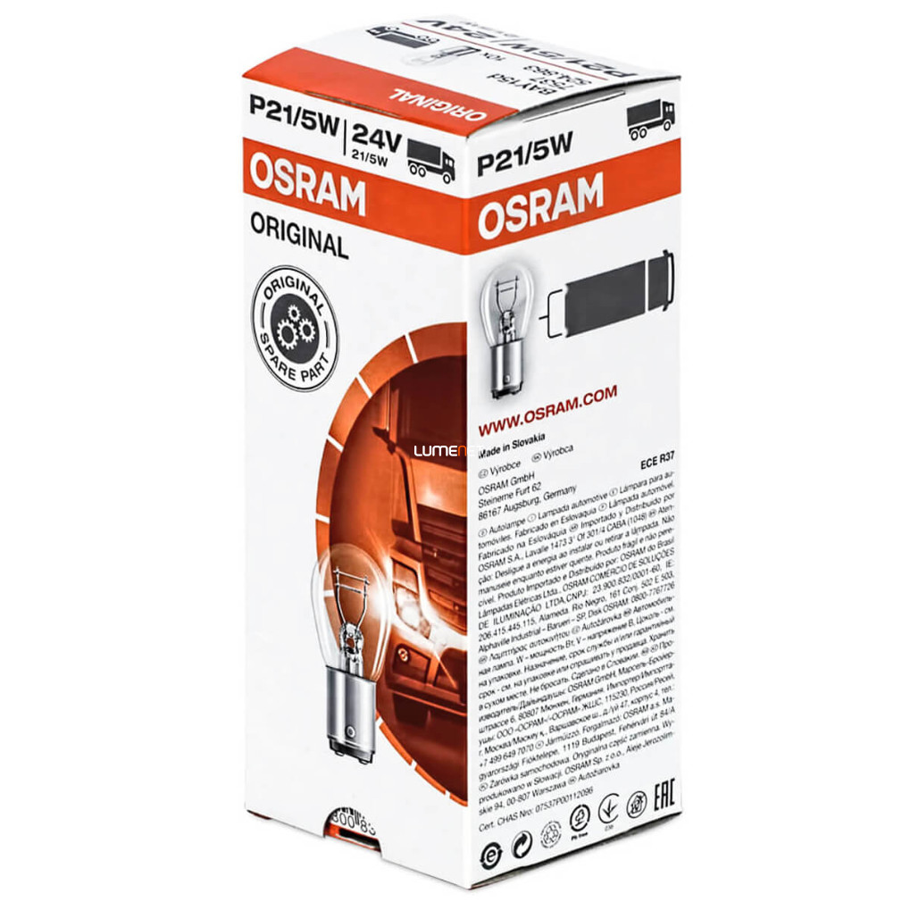 Osram Original Line 7537 P21/5W 24V jelzőizzó, 10db/csomag