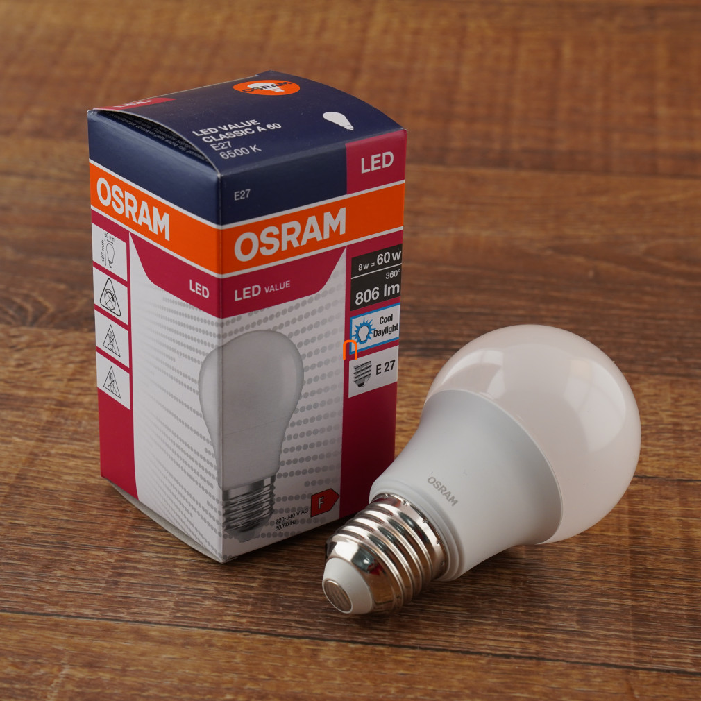 Osram E27 LED Value 8,5W 806lm 6500K daylight 200° - 60W izzó helyett