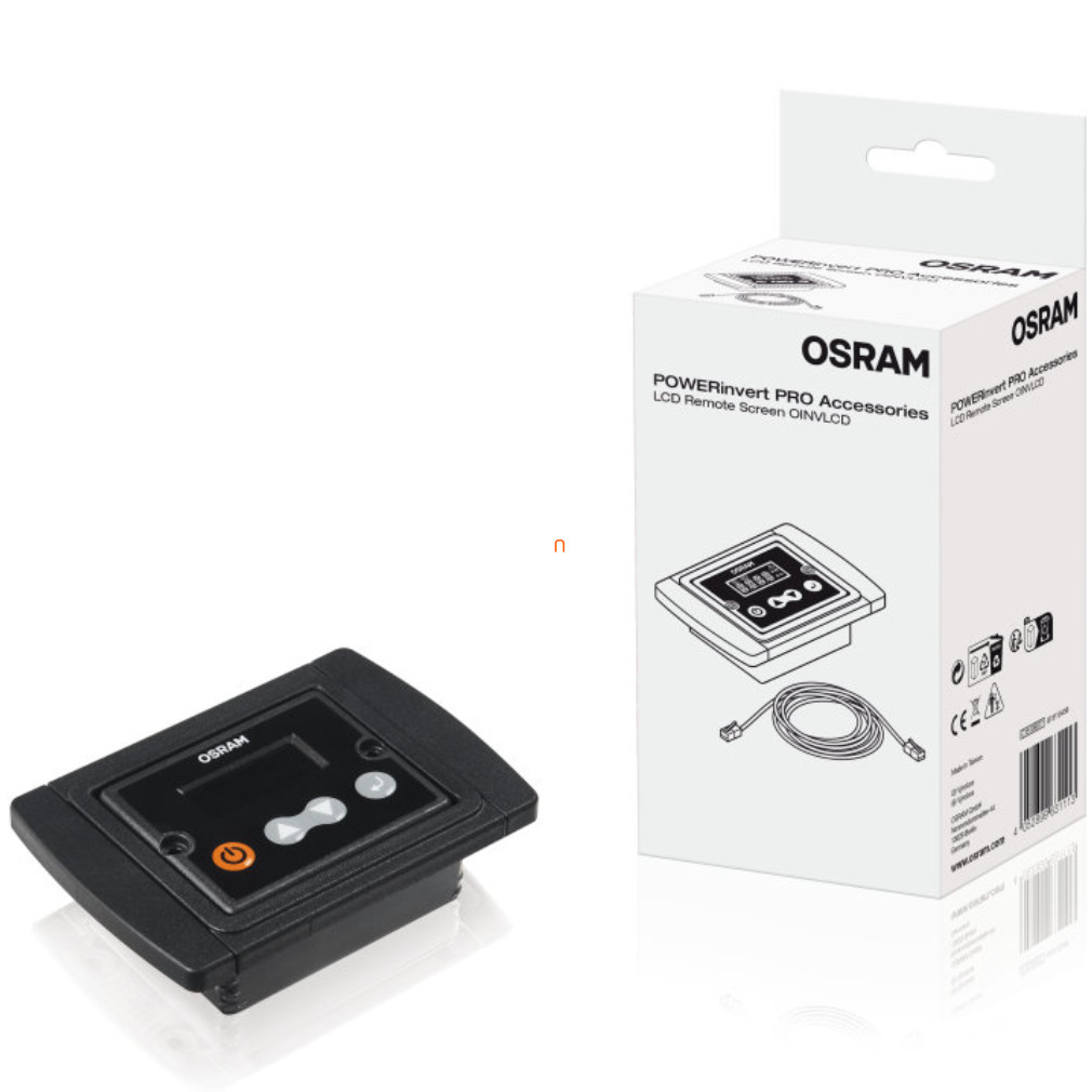 Osram POWERinvert PRO LCD információs és vezérlő panel beépítő kerettel, kábellel