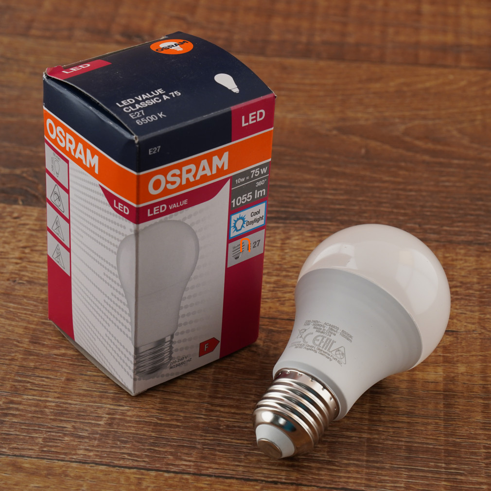 Osram E27 LED Value 10W 1055lm 6500K daylight 200° - 75W izzó helyett