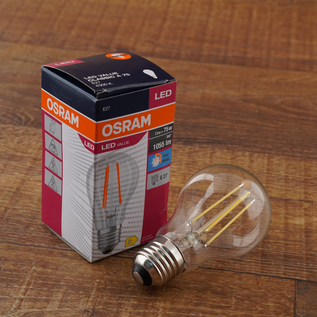 Osram E27 LED Value 7,5W 1055lm 4000K hidegfehér 300° - 75W izzó helyett