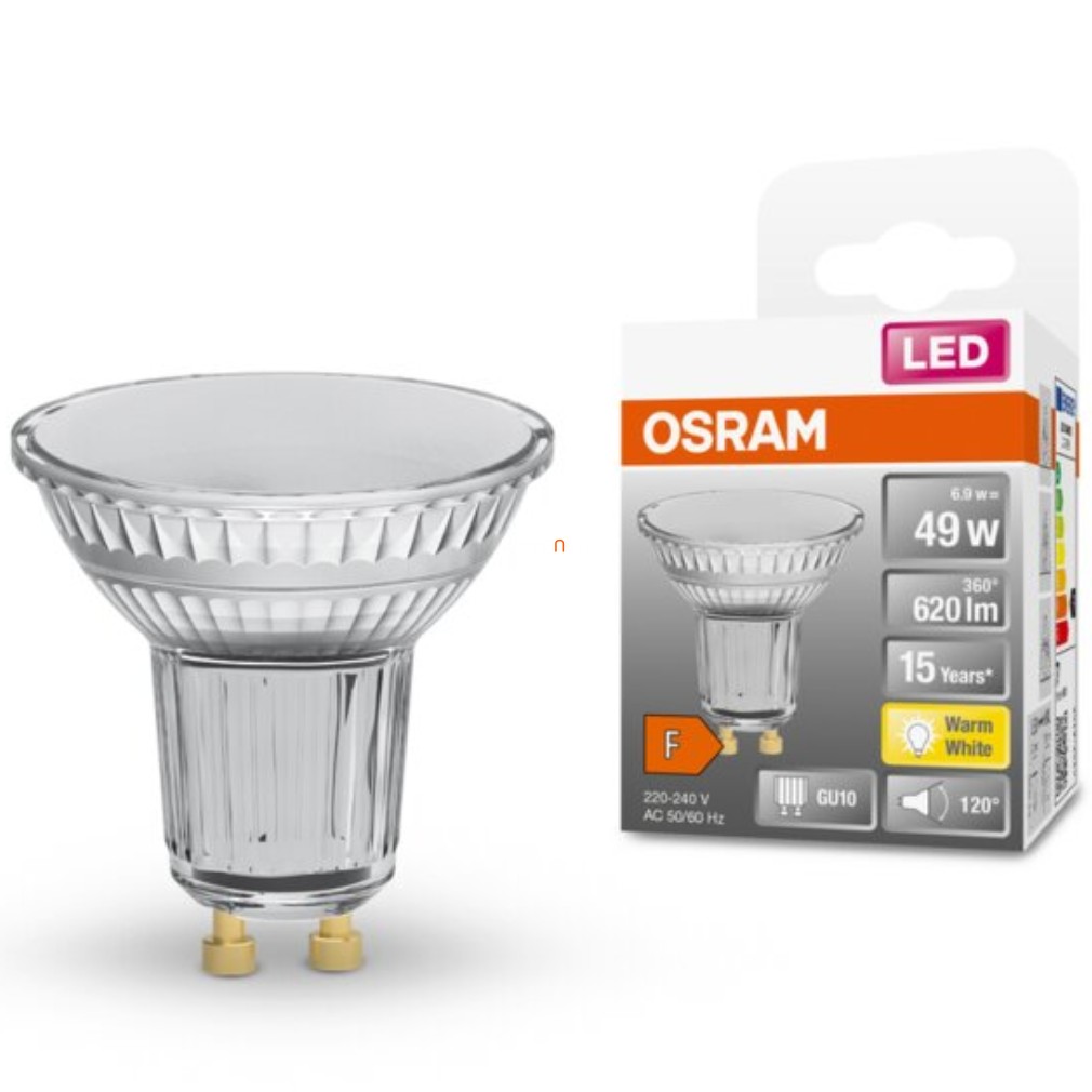 Osram GU10 LED Star 6,5W 570lm 2700K melegfehér 120° - 80W izzó helyett