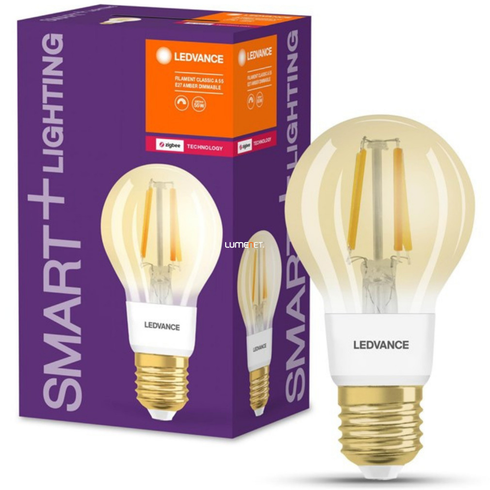 Ledvance Smart+ ZigBee E27 LED 6W 680lm 2400K meleg fehér - 55W izzó helyett