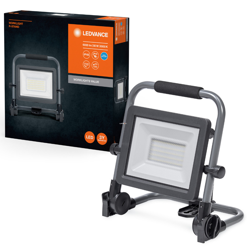 Ledvance hordozható LED reflektor 50 W, extra hidegfehér (Worklights Value R-stand)