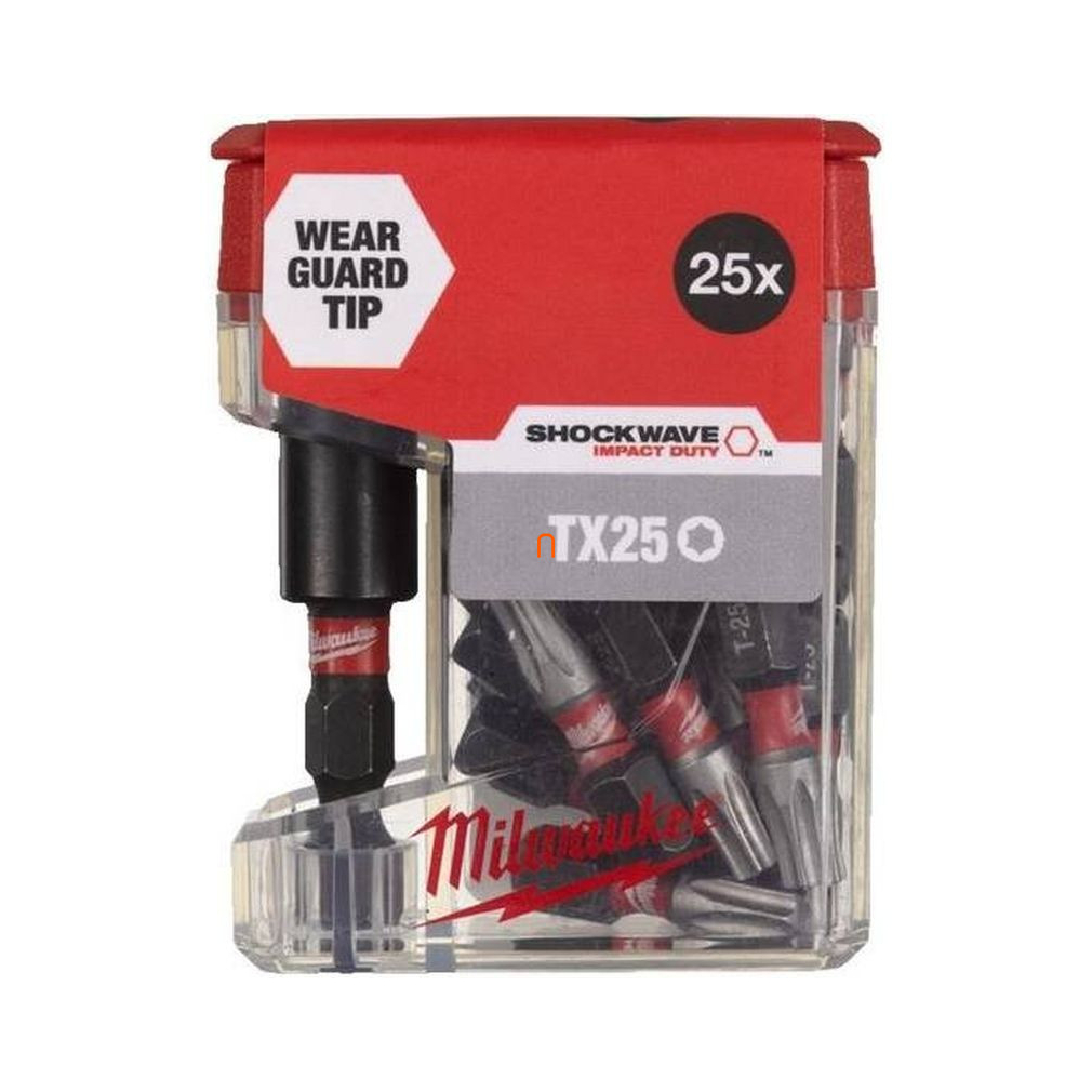 Milwaukee bitkészlet TX25 25mm bittartóval 26 darabos (4932479858)