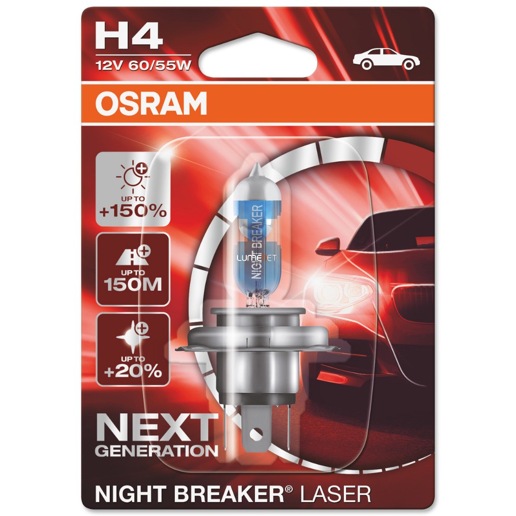 Osram Night Breaker Laser H4 +150% bliszteres