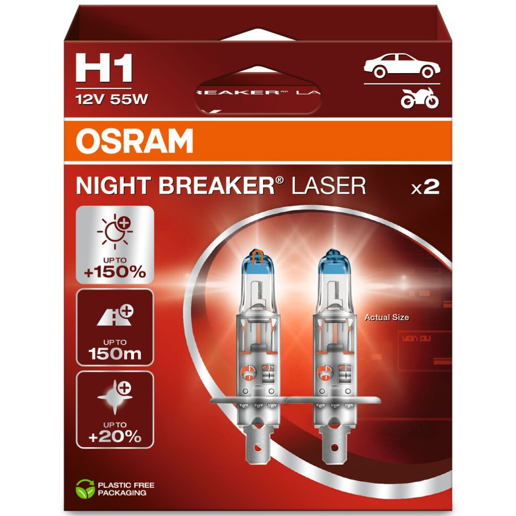 Osram Night Breaker Laser H1 +150% 2db/csomag