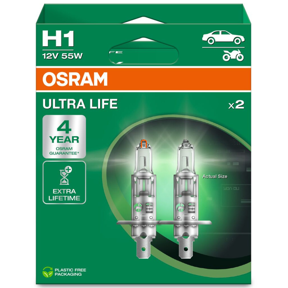 Osram Ultra Life 64150ULT H1 fényszóró izzó 2db/csomag