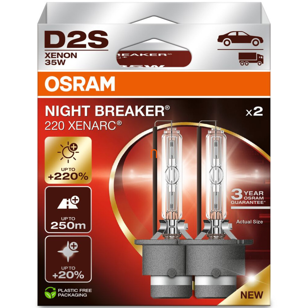 Osram Xenarc Night Breaker +220% D2S xenon autóizzó, 2db/csomag