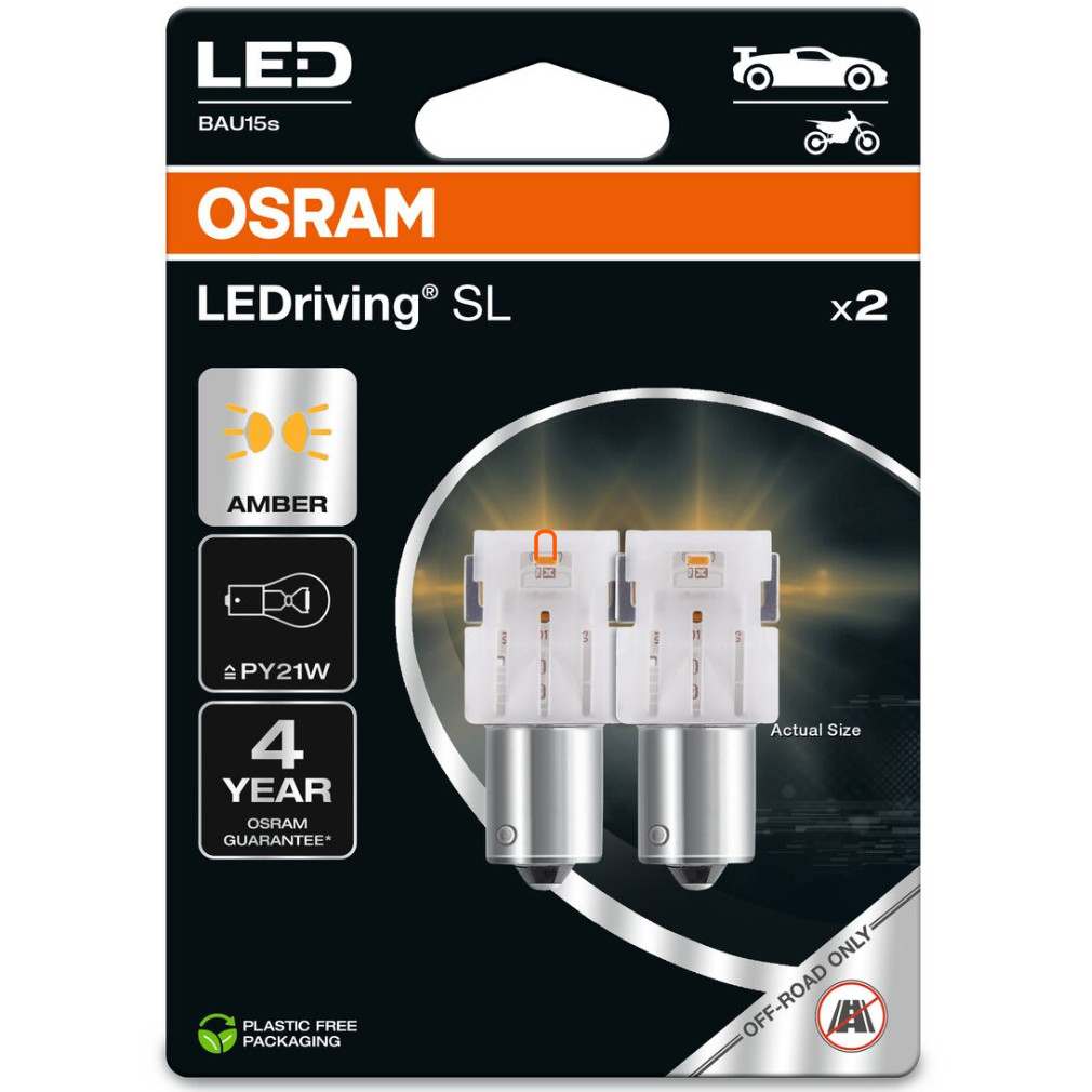 Osram LEDriving SL 7507DYP-02B PY21W 12V 1,3W 2db/bliszter sárga