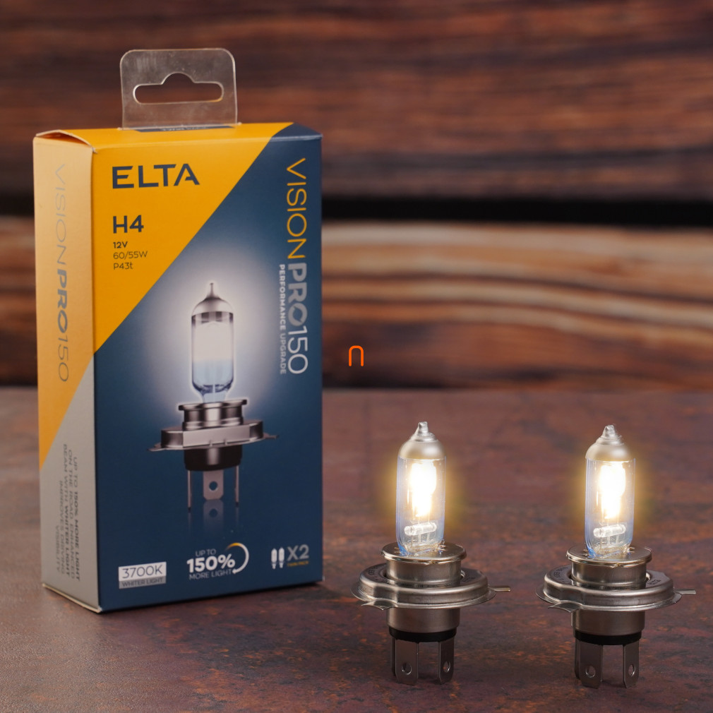 Elta Vision Pro 150 H4 autóizzó 12V 60/55W, +150%, 2db/csomag