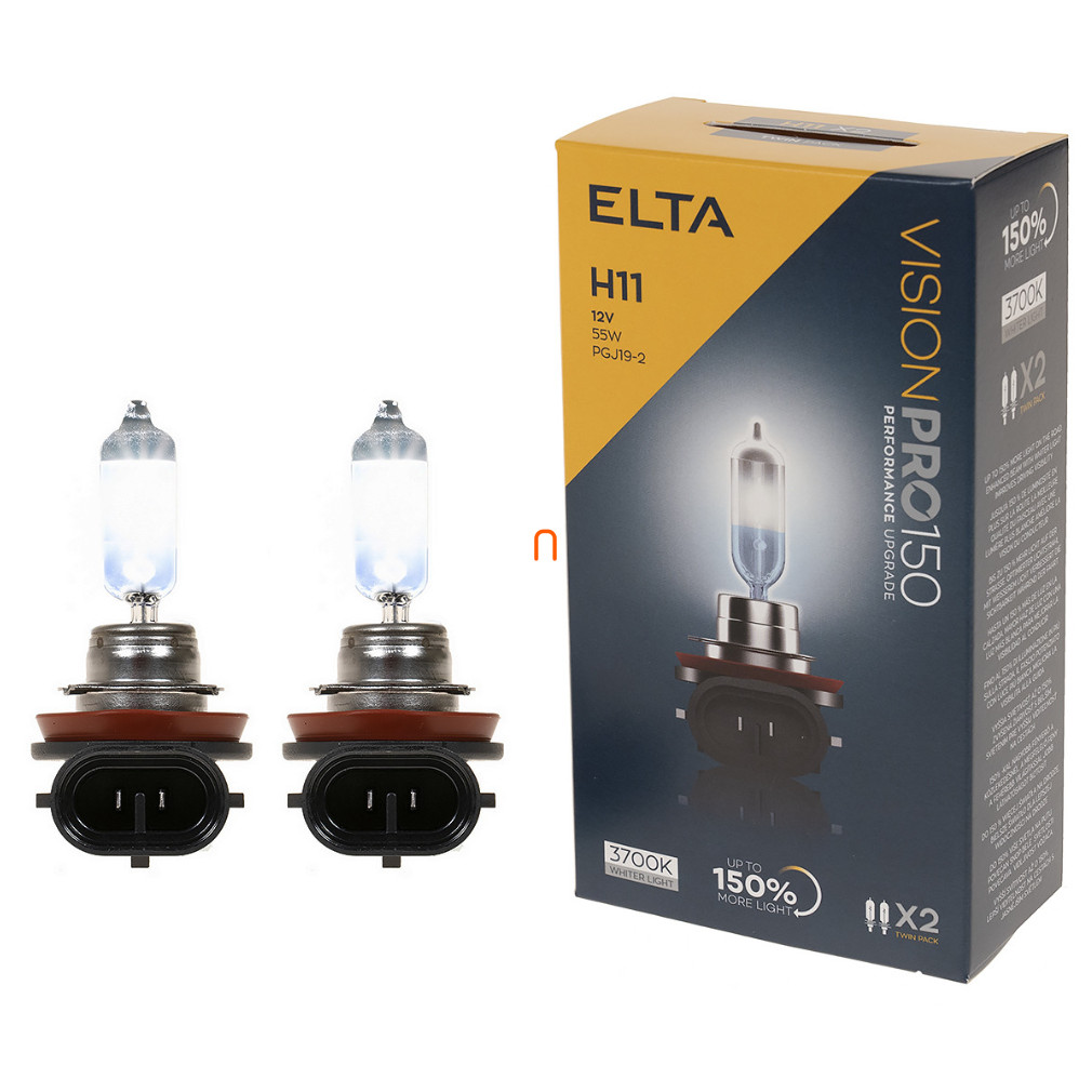 Elta Vision Pro 150 H11 autóizzó 12V 55W, +150%, 2db/csomag