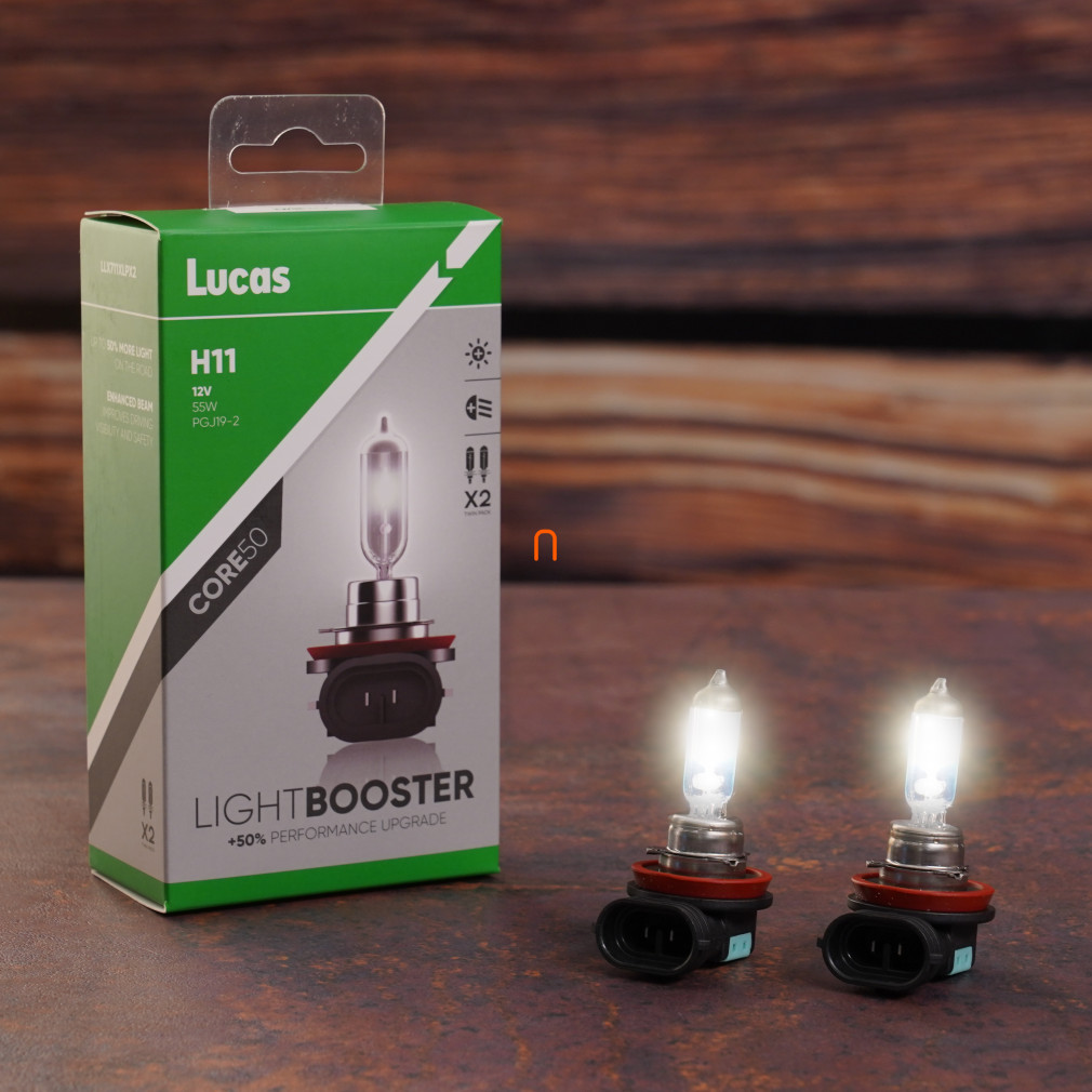 Lucas LightBooster H11 autóizzó 12V 55W, +50%, 2db/csomag