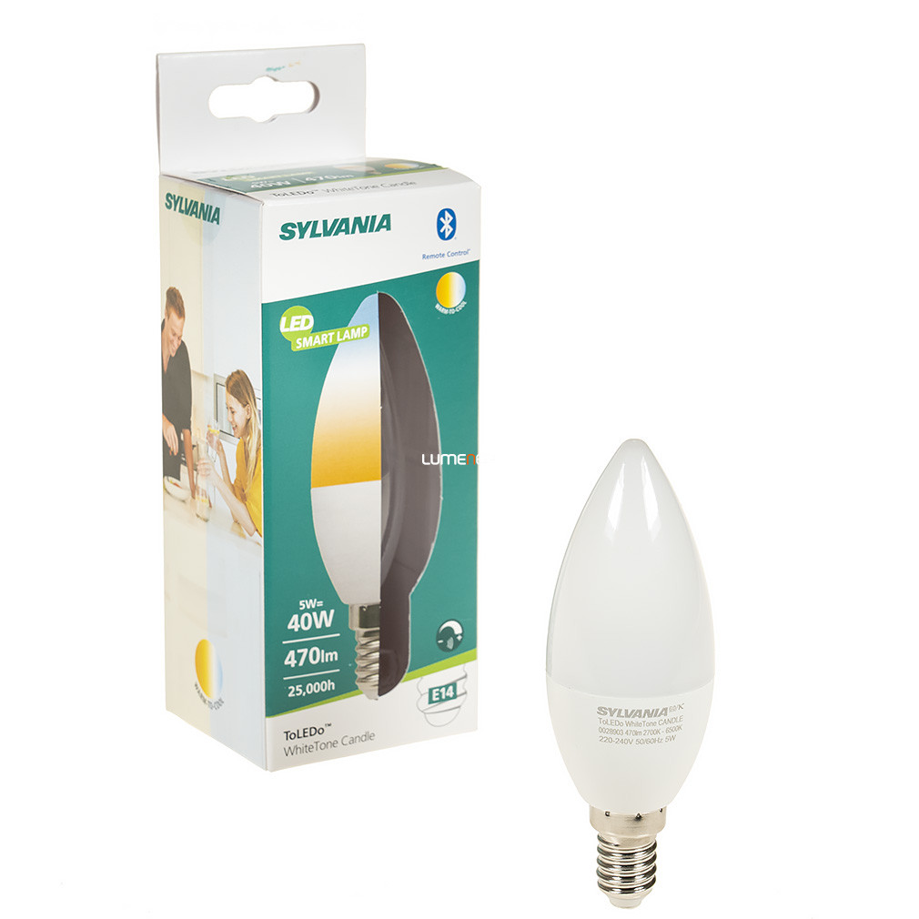 Sylvania WhiteTone 5W 470lm 2700-6500K E14 LED Bluetooth távirányító nélkül - Astim Sylvania 0028903