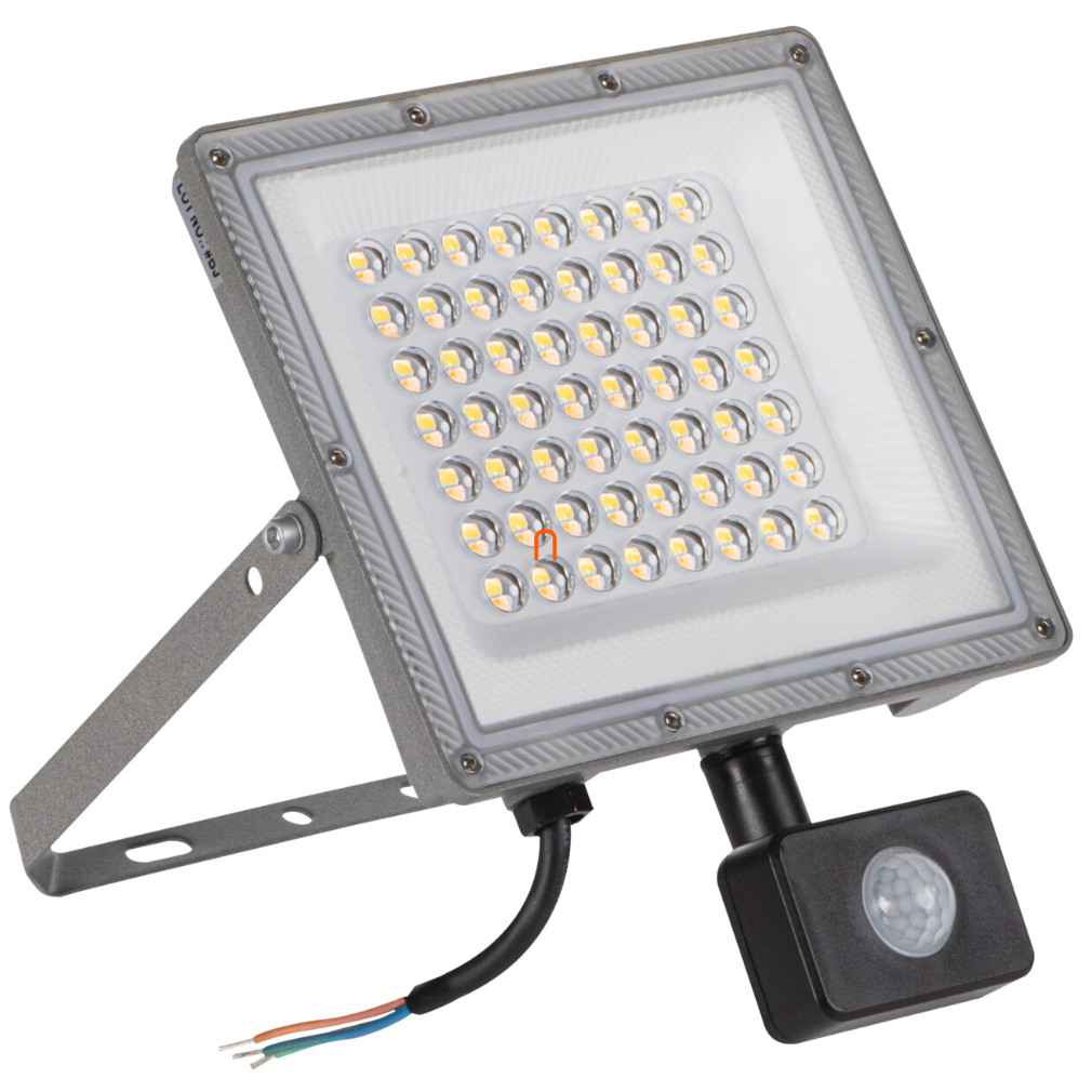 Mozgásérzékelős LED reflektor, szabályozható, 50 W, 2400 lm (Acete)