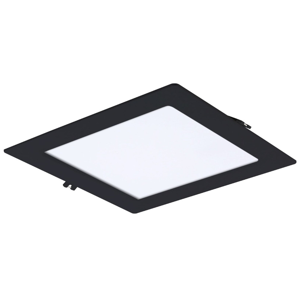 Süllyesztett mennyezeti LED panel, melegfehér fényű, 18W, fekete - Shaun 2 Rábalux 071231