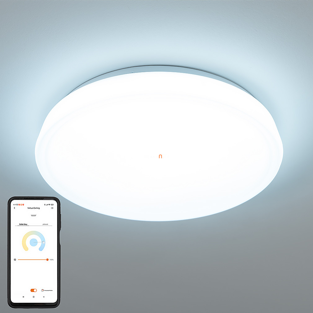 Connect Smart kerek mennyezeti LED lámpa 16 W, hideg-melegfehér, fehér színű - Virtuo Lutec 8402801446