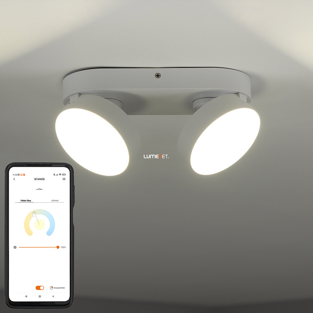 Connect Smart LED spot lámpa 16 W, hideg-melegfehér, fehér színű - Stanos Lutec 8600502446