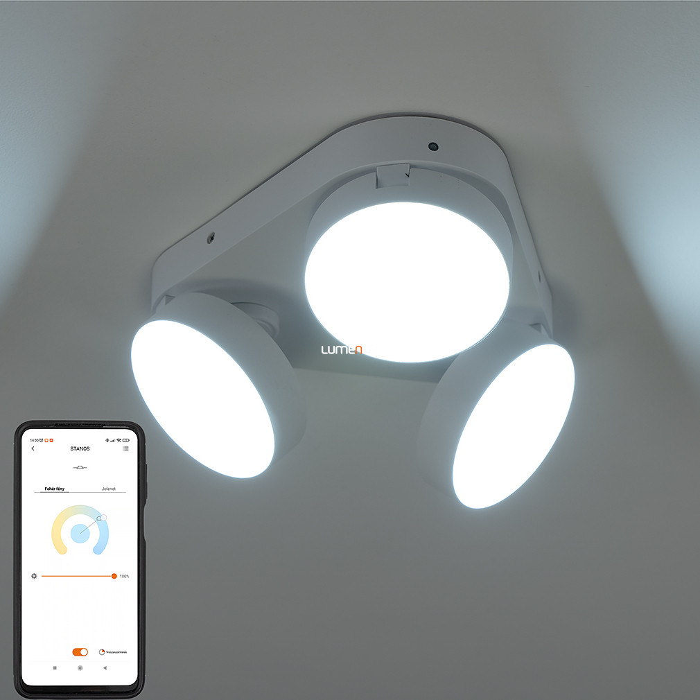 Connect Smart LED spot lámpa 24 W, hideg-melegfehér, fehér színű - Stanos Lutec 8600504446