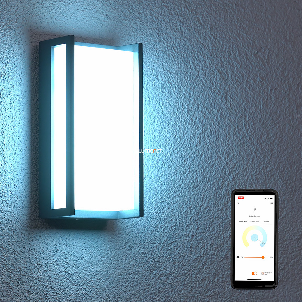 Connect Smart kültéri fali LED lámpa 16 W, hideg-melegfehér (Qubo RGBW)