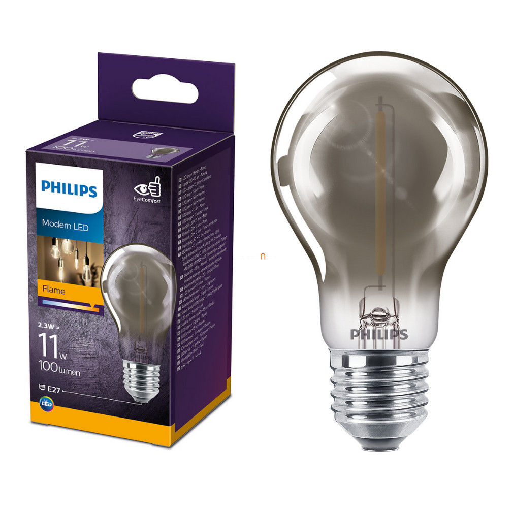 Philips E27 LED 2,3W 100lm 1800K vintage dekor - 11W izzó helyett