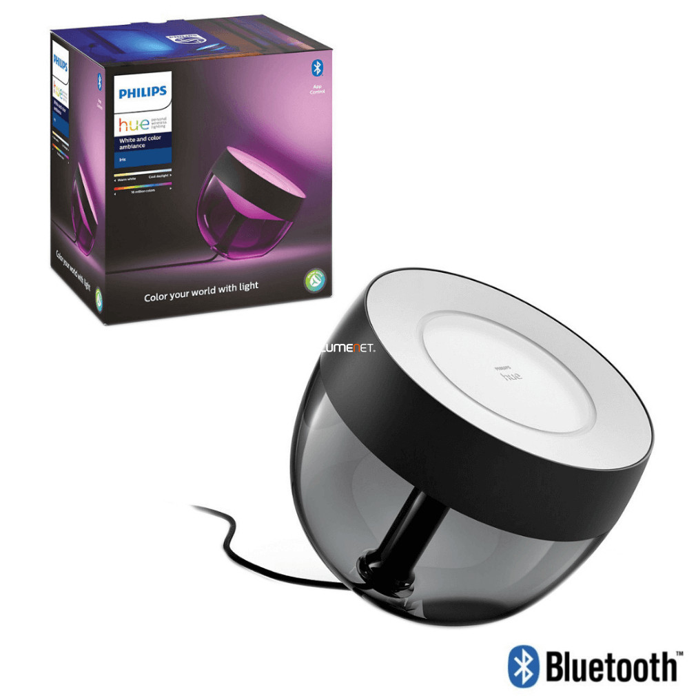 Philips Hue Iris White and Color Ambiance LED dekor lámpa, fekete