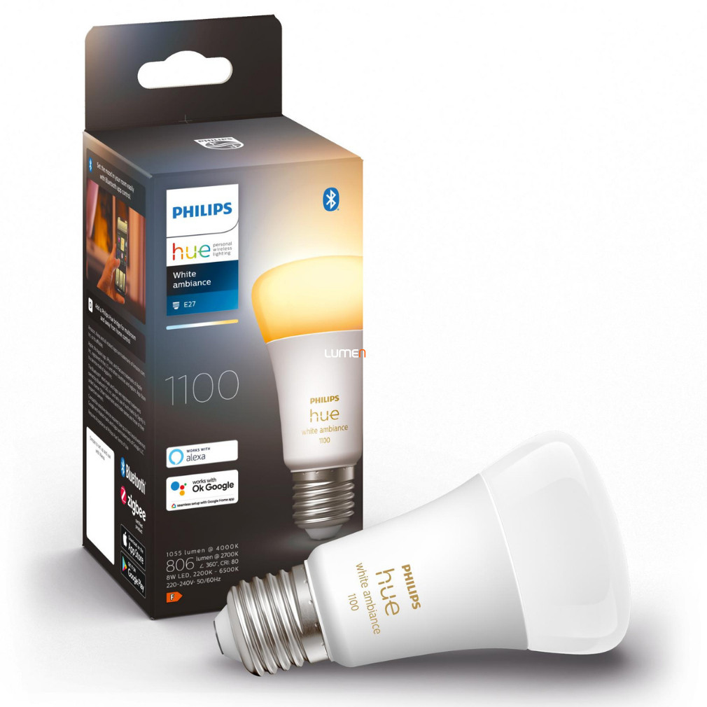 Philips Hue White Ambiance 8W E27 LED fényforrás