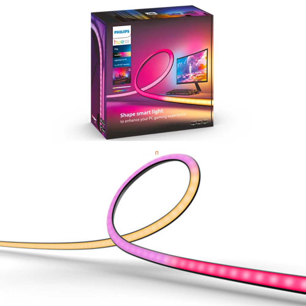 Philips Hue Play Gradient Lightstrip LED-szalag 24-27” hárommonitoros konfigurációkhoz