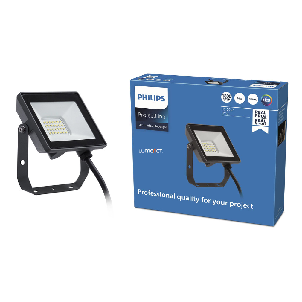 Philips LED reflektor 20W melegfehér 1800lm IP65 (ProjectLine Floodlight)