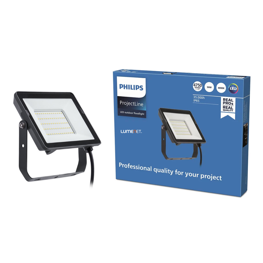 Philips LED reflektor 50W hidegfehér 4750lm IP65 (ProjectLine Floodlight)