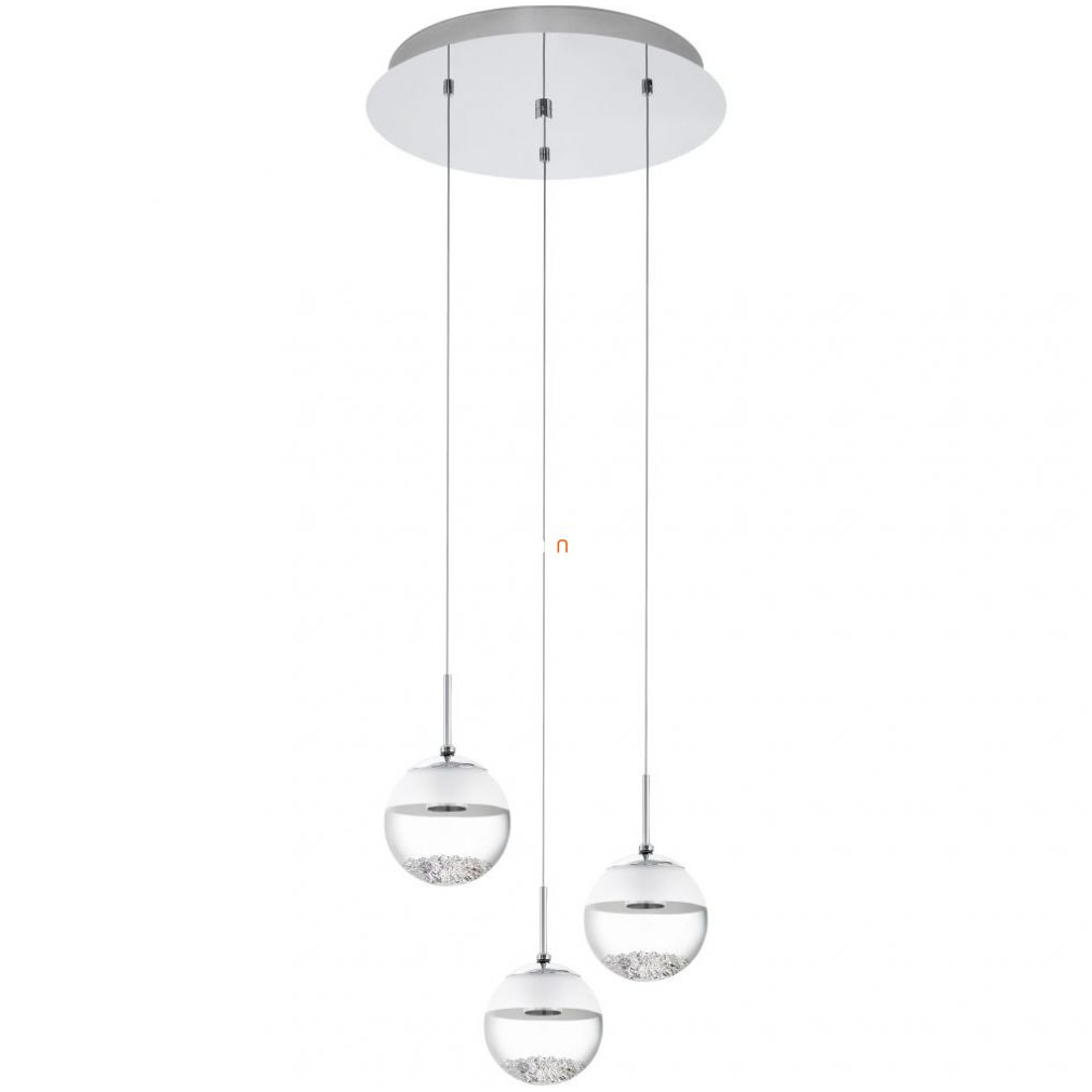 Függesztett LED lámpa 15 W, melegfehér, áttetsző-ezüst (Montefio)