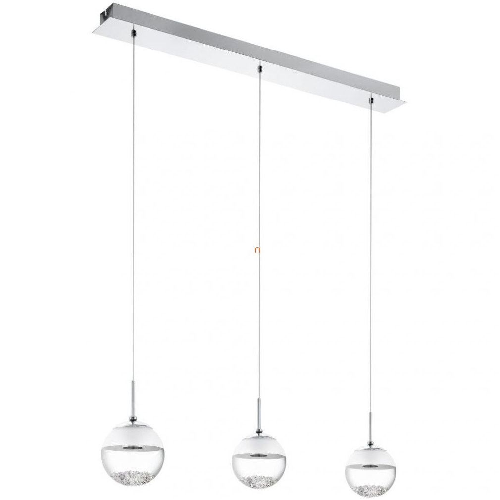 Függesztett LED lámpa 15 W, melegfehér, ezüst-áttetsző - Montefio Eglo 93784