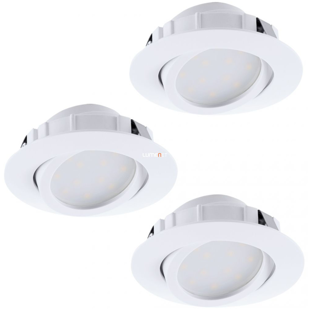 Süllyesztett LED spot lámpa, kerek 18 W, melegfehér, 8,4 cm, fehér, 3 darabos (Pineda)