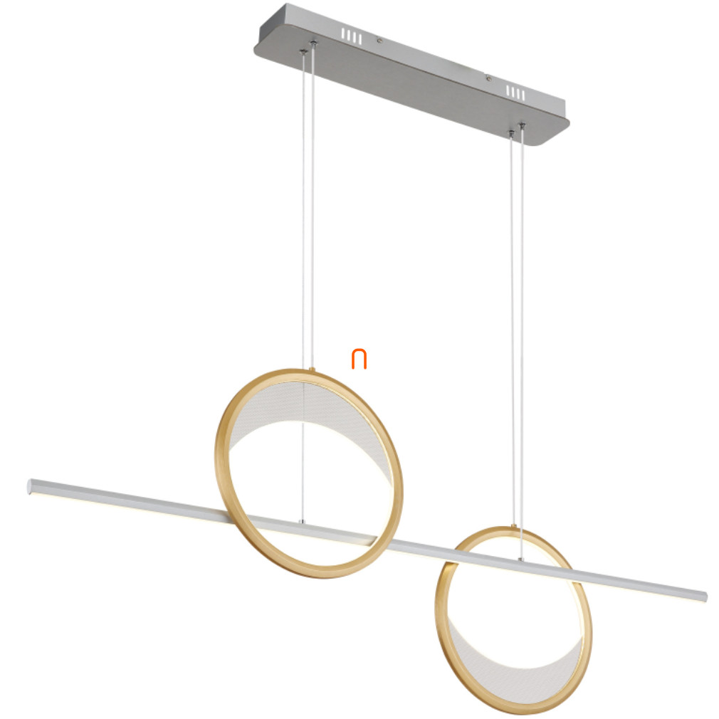 Távirányítóval szabályozható függesztett LED lámpa arany-ezüst színben, 120 cm - Umbra Globo 67333-40H