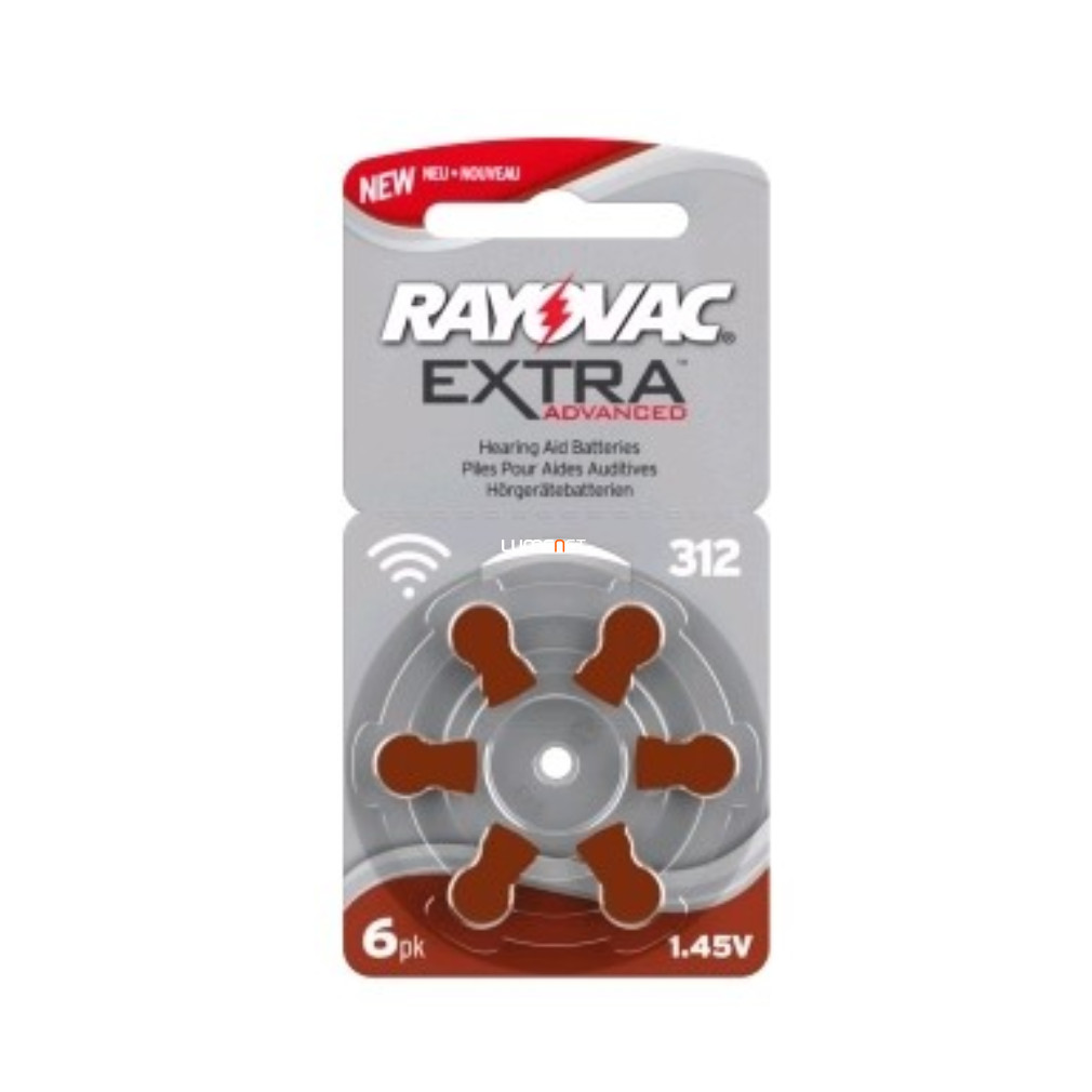 Rayovac extra v312 hallókészülék elem 6db/bliszter